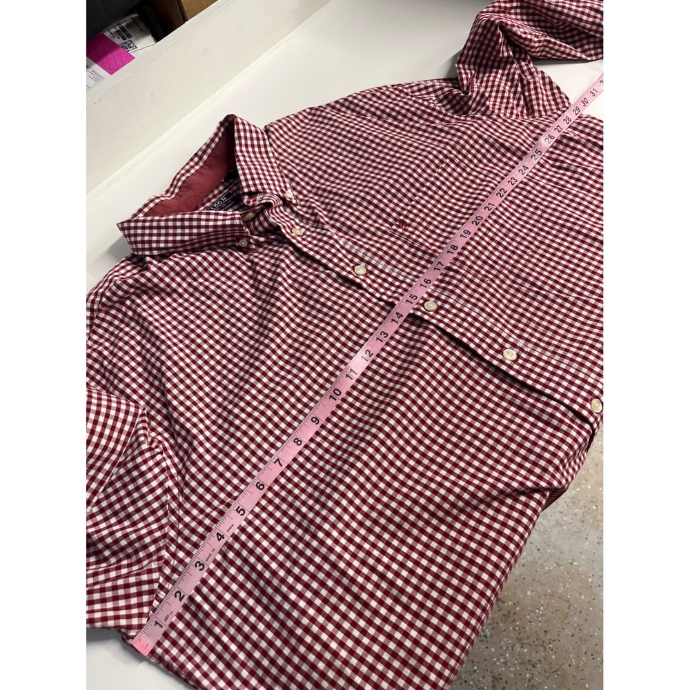Imperfect Mens Gingham Button Down Shirts Bundle Red Black Long Sleeve 2XL‎ IZOD - Picture 14 of 16